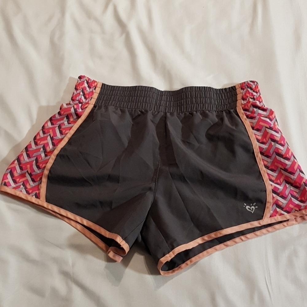 Justice girls size 14 shorts with liner light grey